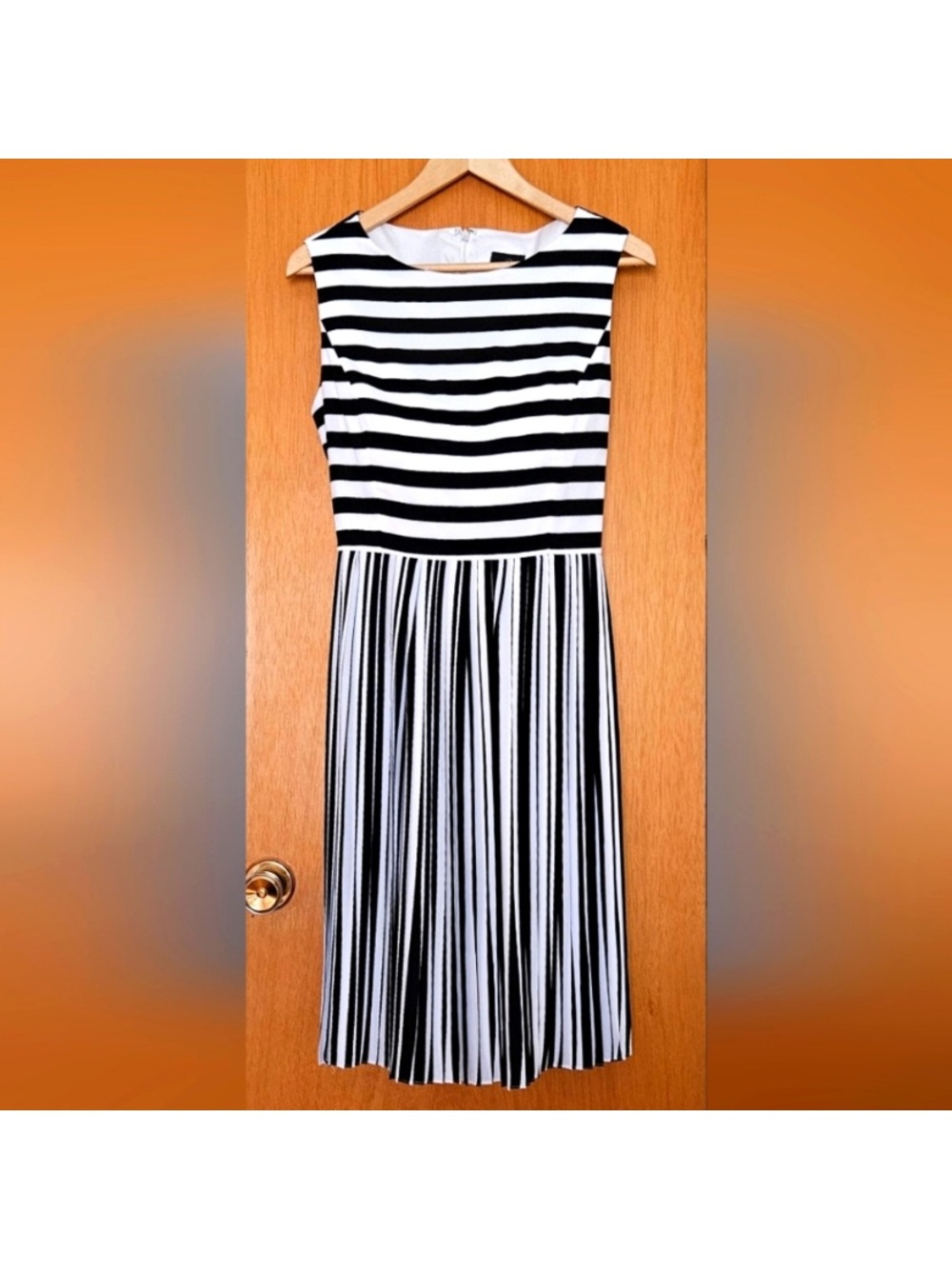 Black and white Strip Adrianna Papell Dress